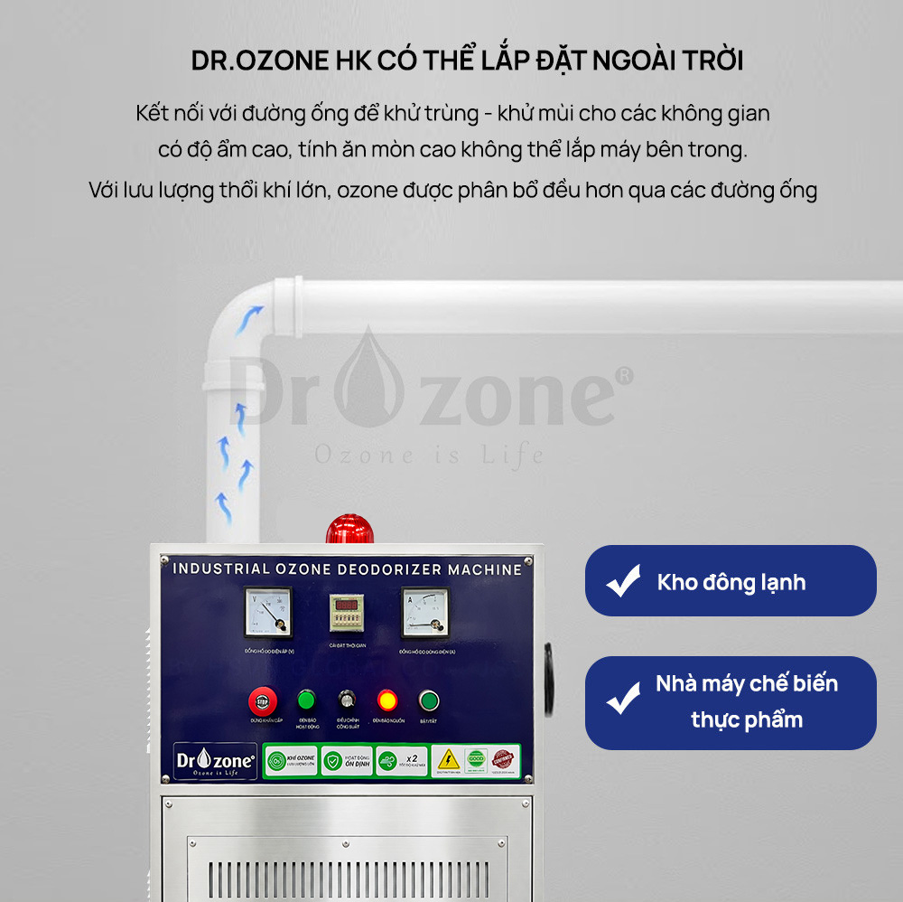 Máy thổi khí Ozone công nghiệp Dr.Ozone HK 7 ung dung ozone hk