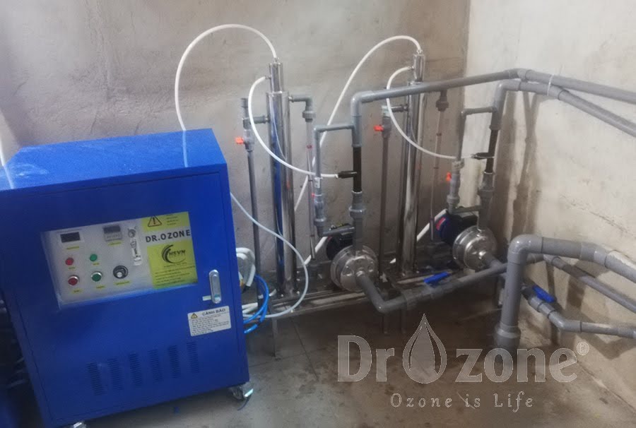 xử lý nước bể bơi gia đinh bang máy ozone hsvn toàn cầu