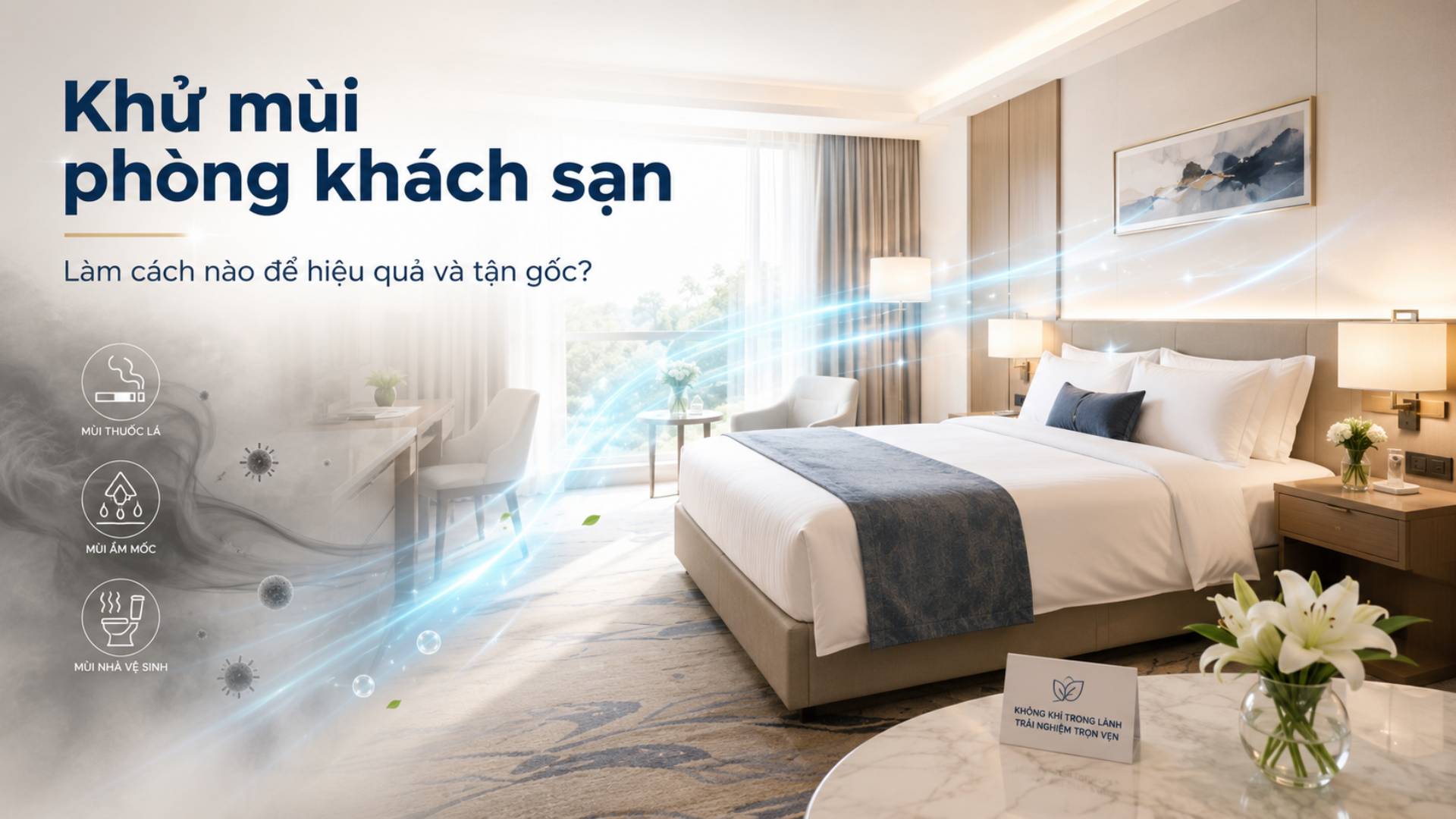 Khử mùi phòng khách sạn sao cho hiệu quả và tận gốc