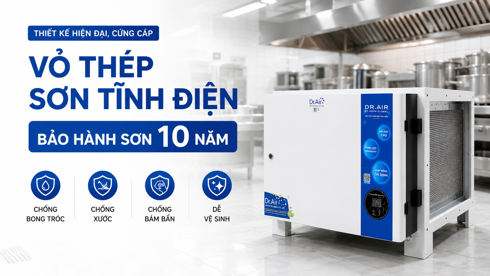 Máy lọc tĩnh điện xử lý khí thải Dr.Air Titan Max-G24000 6 bao hanh 10 nam 1