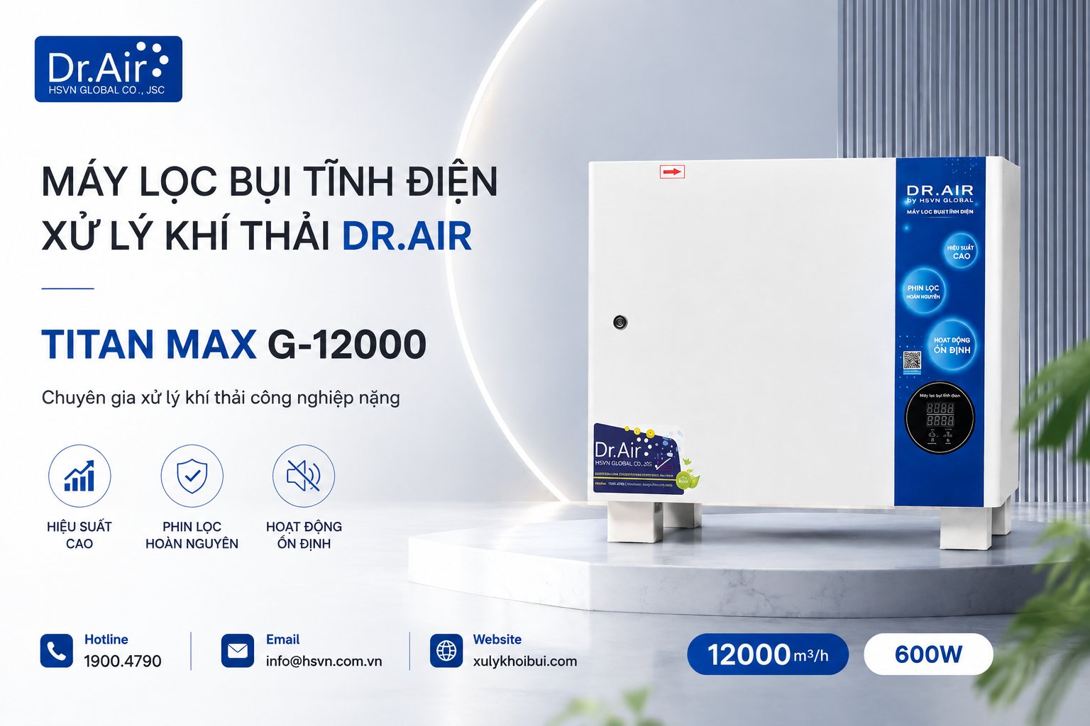 Máy lọc tĩnh điện xử lý khí thải Dr.Air Titan MAX-G12000 7 da071f68 9e95 4a2e ac98 99d26b863283