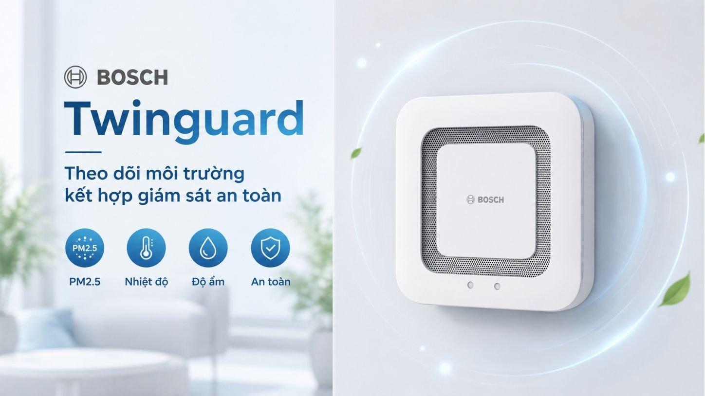 Bosch Smart Home Twinguard – Giám sát môi trường kết hợp smart home