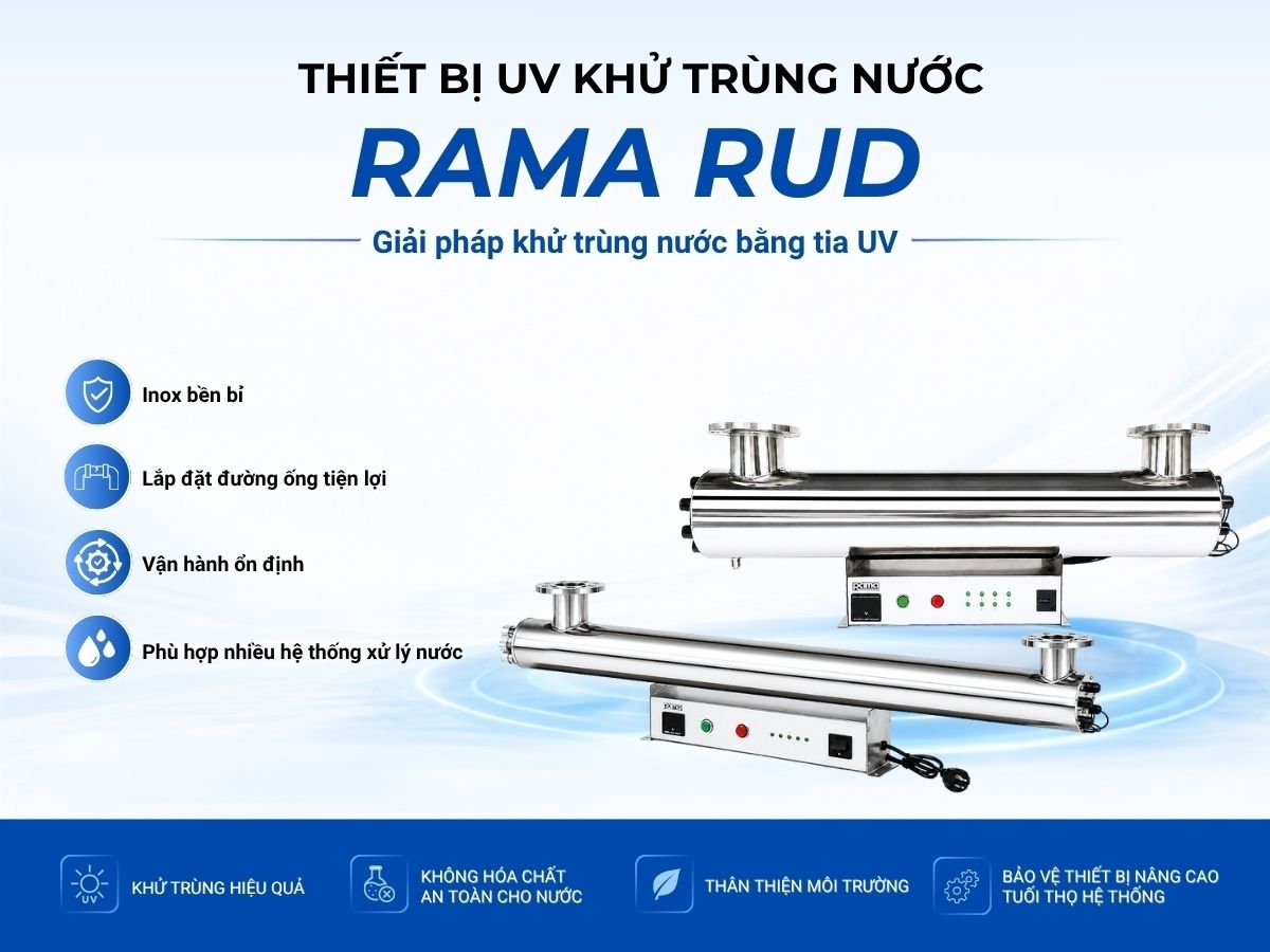 Thiết bị UV diệt khuẩn nước cấp Rama RUD-5B80W
